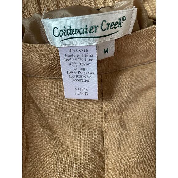 Coldwater Creek Colorful Boho Linen Blend Floral Sequin Bead Midi Skirt- Size M - Picture 3 of 7